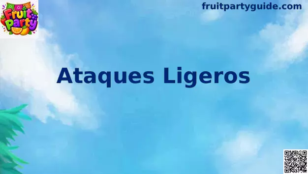 Representación visual de Ataques Ligeros en Fruit Party con frutas en movimiento dentro de un tablero competitivo